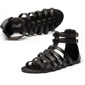 NEW! GLADIATOR SANDALS ZIP BACK
